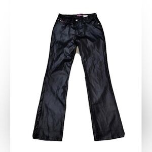 Vintage Bubblegum Black Jeans with Star Details
